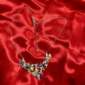 Silver plated necklace.